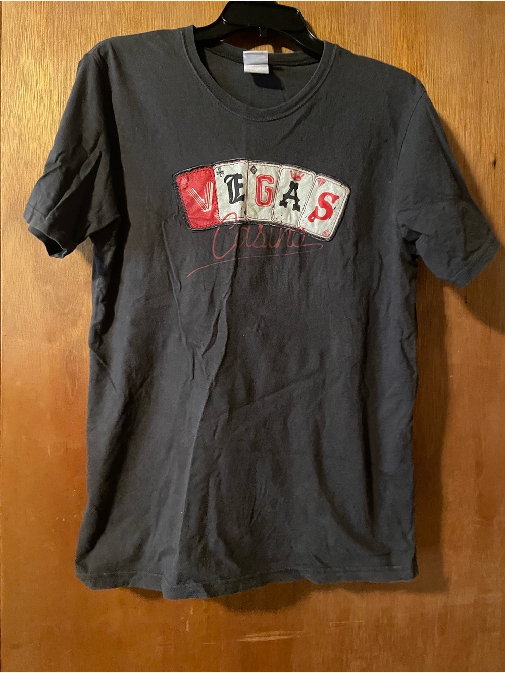 Vintage Women’s Juniors Las Vegas T Shirt. Black Medium. Utility